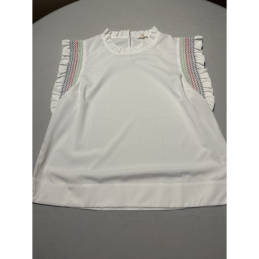 Jodifl Top/Blouse Sleeveless‎ White Size Large Nice Y2K